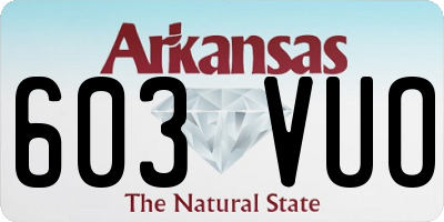 AR license plate 603VUO