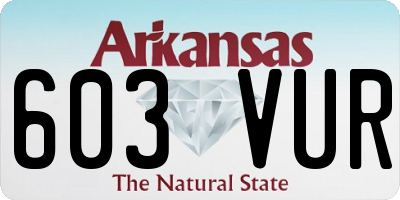 AR license plate 603VUR