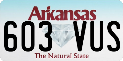 AR license plate 603VUS