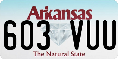 AR license plate 603VUU