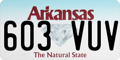 AR license plate 603VUV