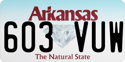 AR license plate 603VUW