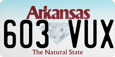AR license plate 603VUX