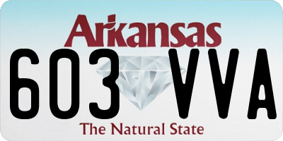AR license plate 603VVA