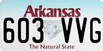 AR license plate 603VVG