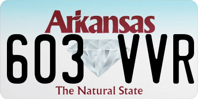 AR license plate 603VVR