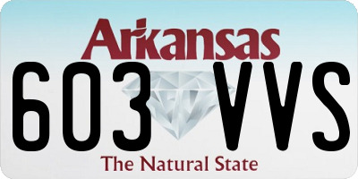 AR license plate 603VVS