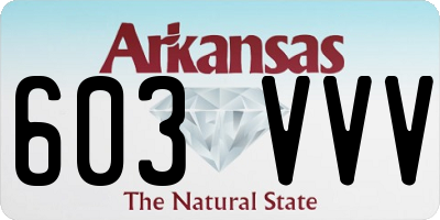 AR license plate 603VVV
