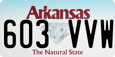 AR license plate 603VVW