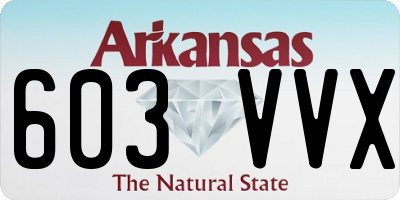 AR license plate 603VVX