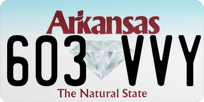 AR license plate 603VVY