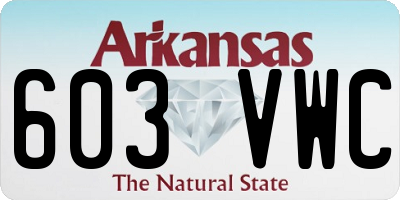 AR license plate 603VWC