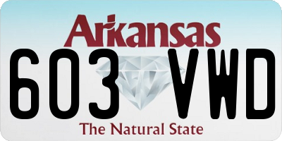 AR license plate 603VWD