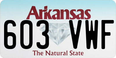 AR license plate 603VWF