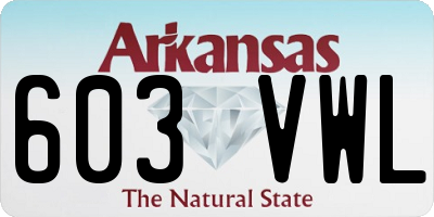 AR license plate 603VWL