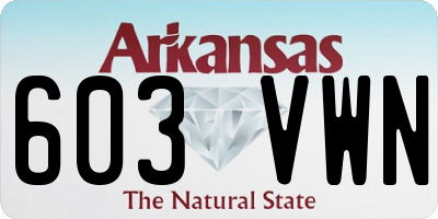 AR license plate 603VWN