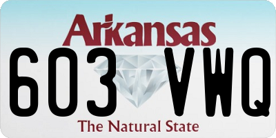 AR license plate 603VWQ