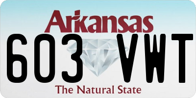AR license plate 603VWT