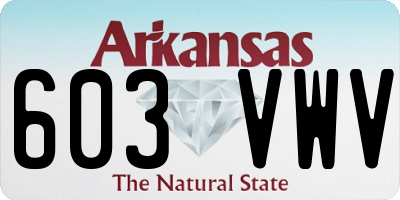 AR license plate 603VWV