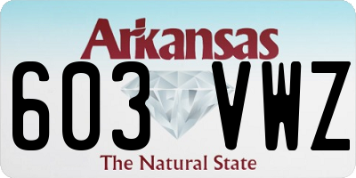 AR license plate 603VWZ