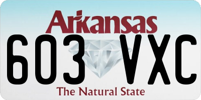 AR license plate 603VXC