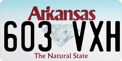 AR license plate 603VXH