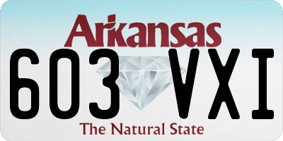 AR license plate 603VXI
