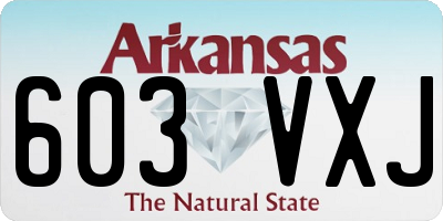 AR license plate 603VXJ