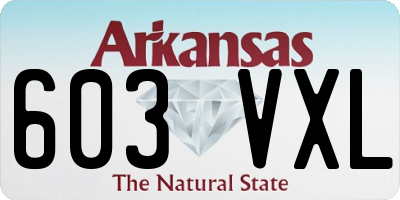 AR license plate 603VXL
