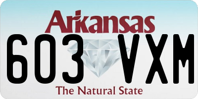 AR license plate 603VXM