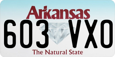 AR license plate 603VXO