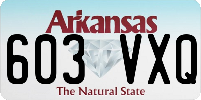 AR license plate 603VXQ