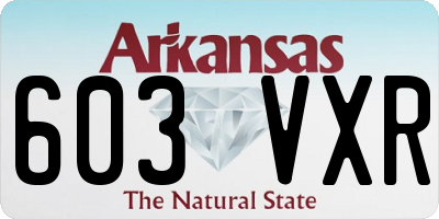 AR license plate 603VXR