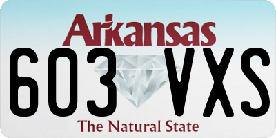 AR license plate 603VXS