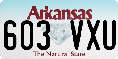 AR license plate 603VXU