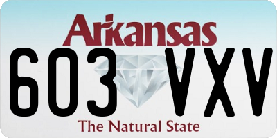 AR license plate 603VXV