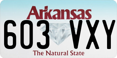 AR license plate 603VXY