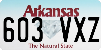 AR license plate 603VXZ