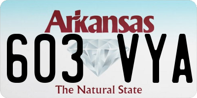 AR license plate 603VYA