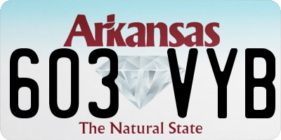 AR license plate 603VYB