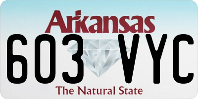 AR license plate 603VYC