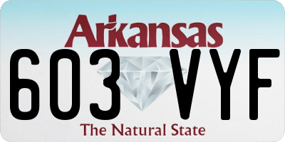 AR license plate 603VYF