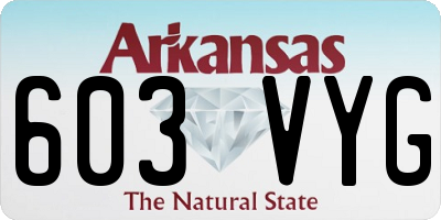 AR license plate 603VYG