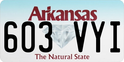 AR license plate 603VYI