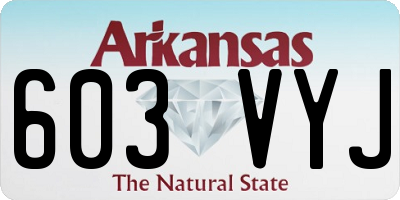 AR license plate 603VYJ