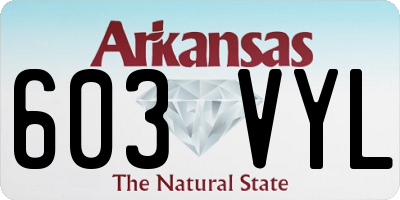 AR license plate 603VYL