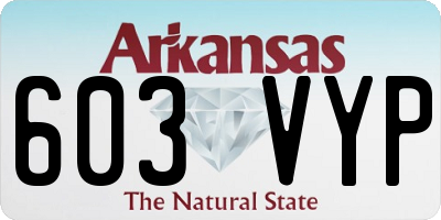AR license plate 603VYP
