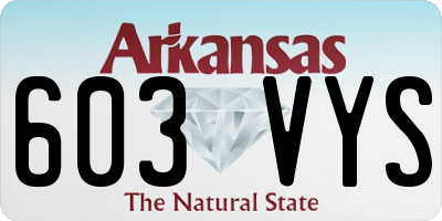 AR license plate 603VYS