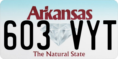 AR license plate 603VYT