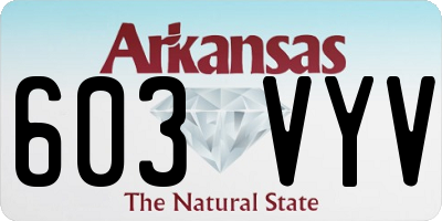 AR license plate 603VYV